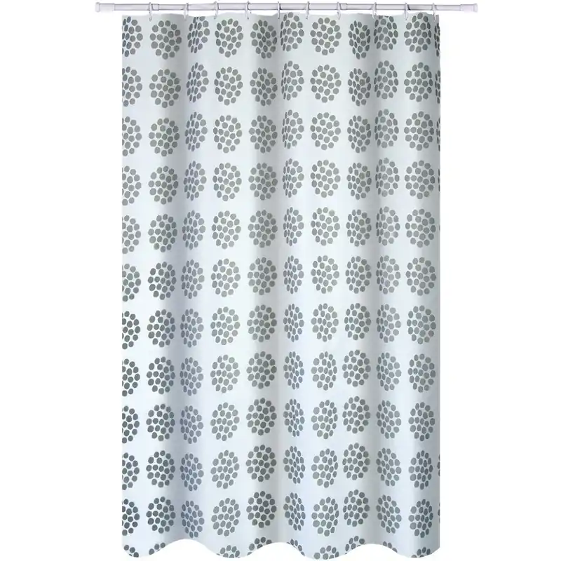 Cortina De Baño Premium Msv "Begonia" De Poliester En Varios Colores 180 X 200 Cm
