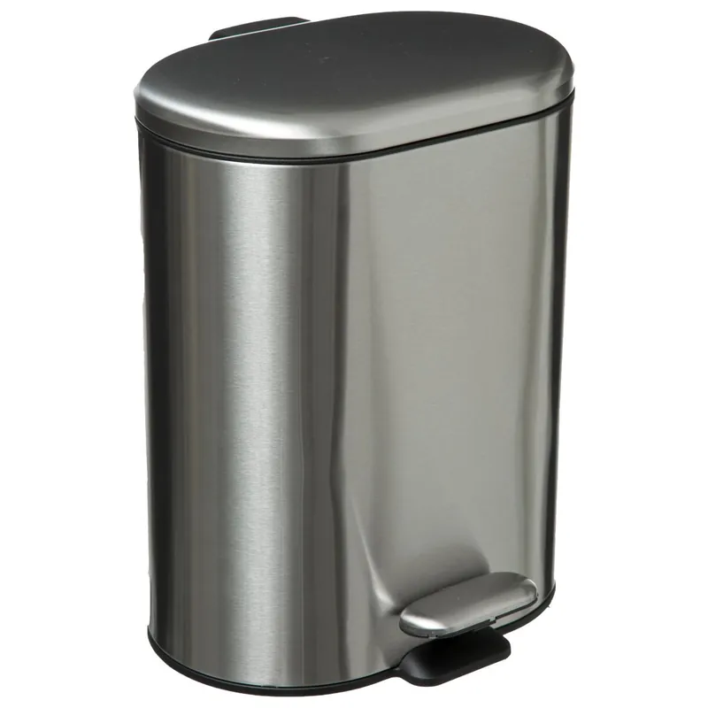 Cubo Pedal Acero Inoxidable Siliflex 6 L Negro - Baño
