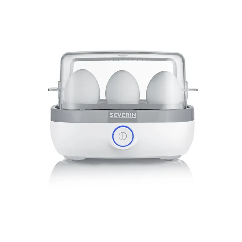SEVERIN - Cuecehuevos, 420 W, Capacidad hasta 6 Huevos, 100% libre de BPA, Blanco/Gris EK 3164