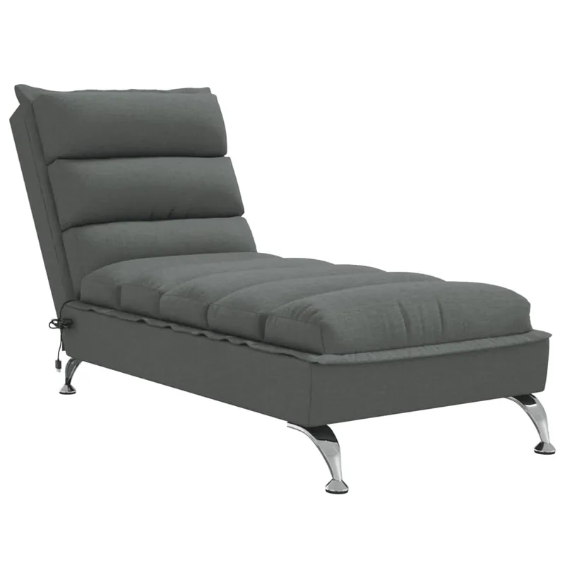 vidaXL Sofá diván de masaje con cojines tela gris oscuro - Sofás sillones puffs