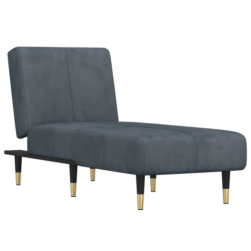 vidaXL Sofá diván de terciopelo gris claro - Sofás sillones puffs