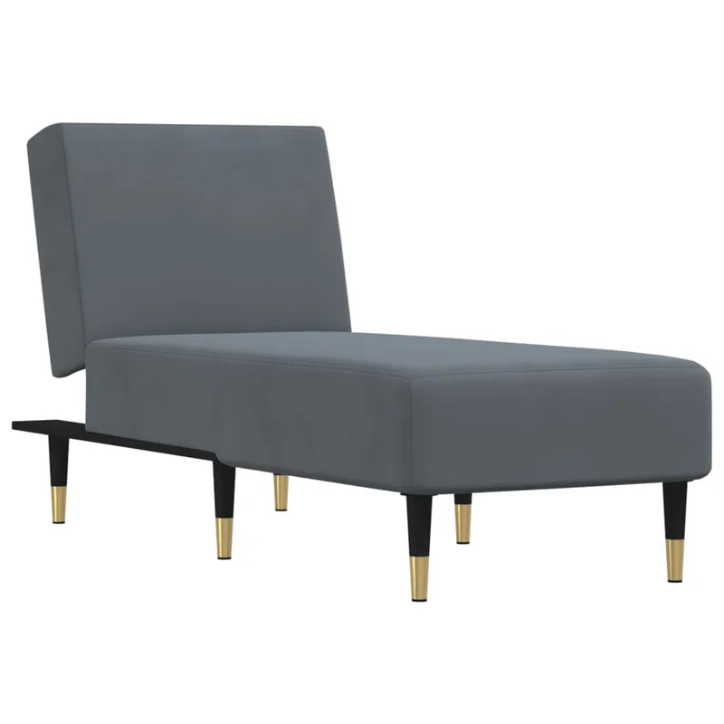 vidaXL Sofá diván de terciopelo gris oscuro - Sofás sillones puffs