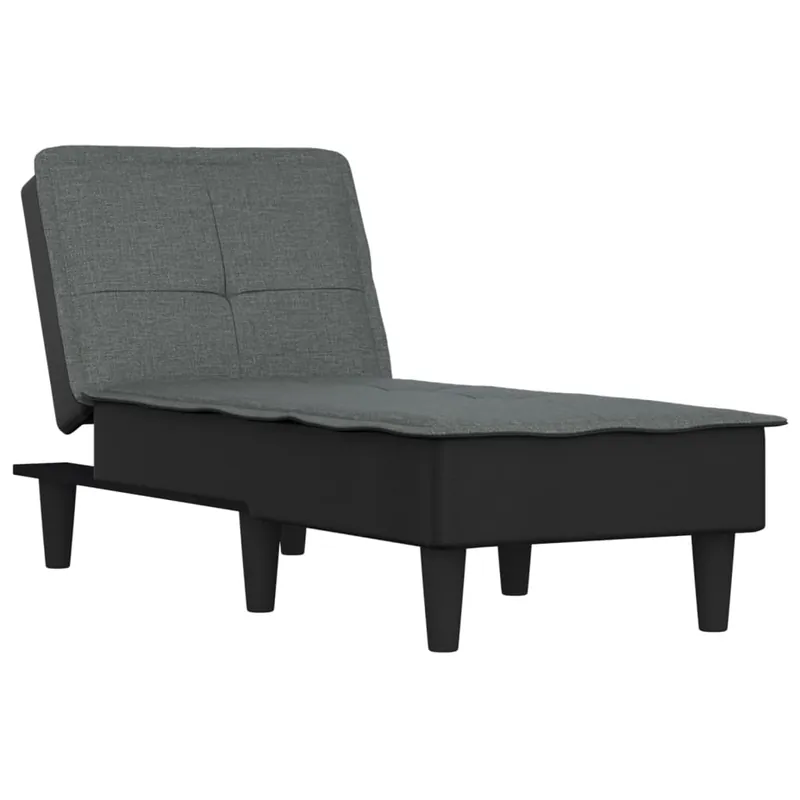 vidaXL Sofá diván de tela gris oscuro - Sofás sillones puffs