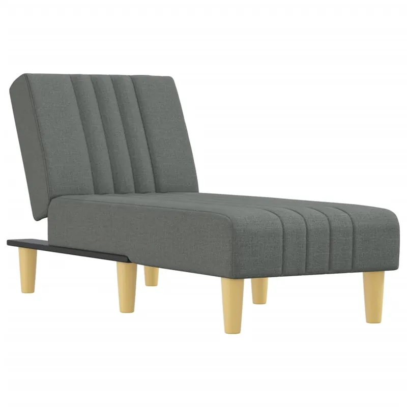 vidaXL Sofá diván de tela gris oscuro - Sofás sillones puffs