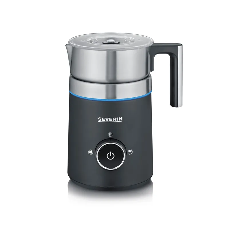 SEVERIN Espumador de leche por inducción Spuma 500, espumador eléctrico apto para el lavavajillas, bote espumador, acero inoxidable cepillado/negro mate, SM 3585… - Electrodomésticos