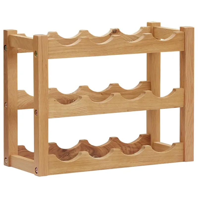 vidaXL Botellero para 6 botellas madera maciza de roble 37x21x21 cm - Cocina