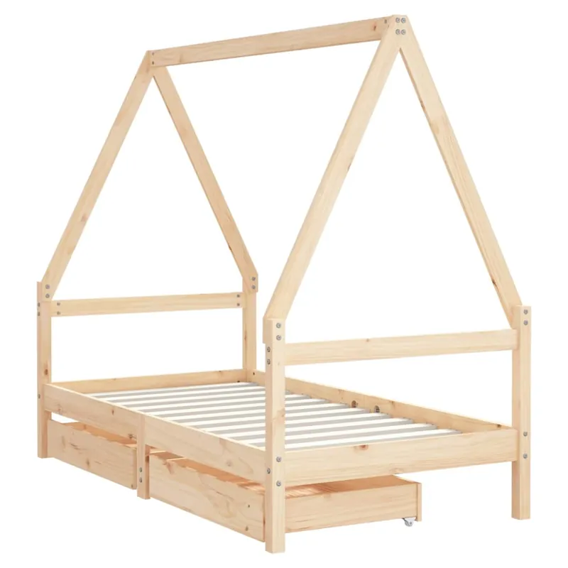 vidaXL Estructura de cama infantil con cajones madera de pino 80x160cm - Descanso