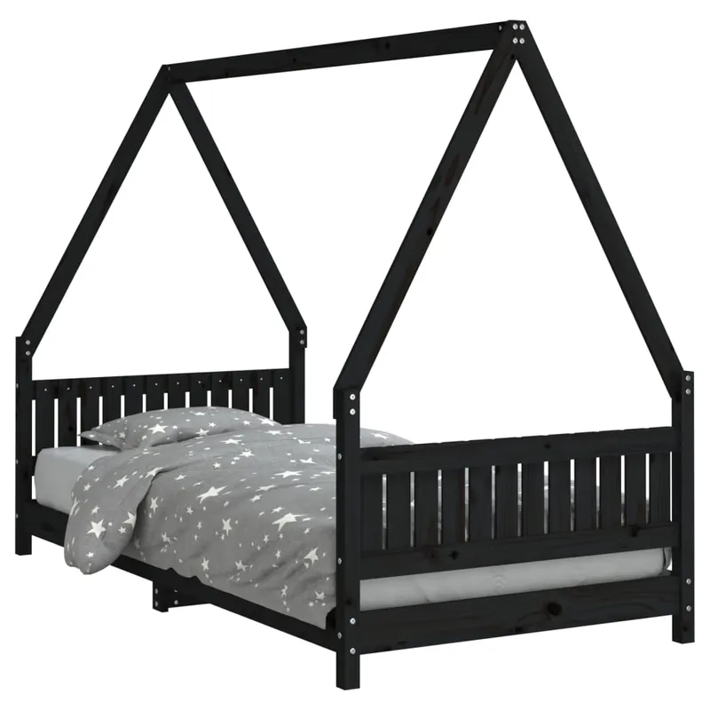 vidaXL Estructura de cama infantil madera maciza de pino 90x190 cm - Descanso