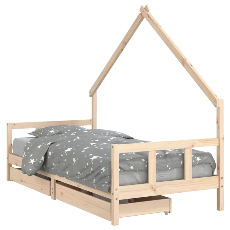 vidaXL Estructura de cama para niños con cajones madera pino 90x200 cm - Descanso