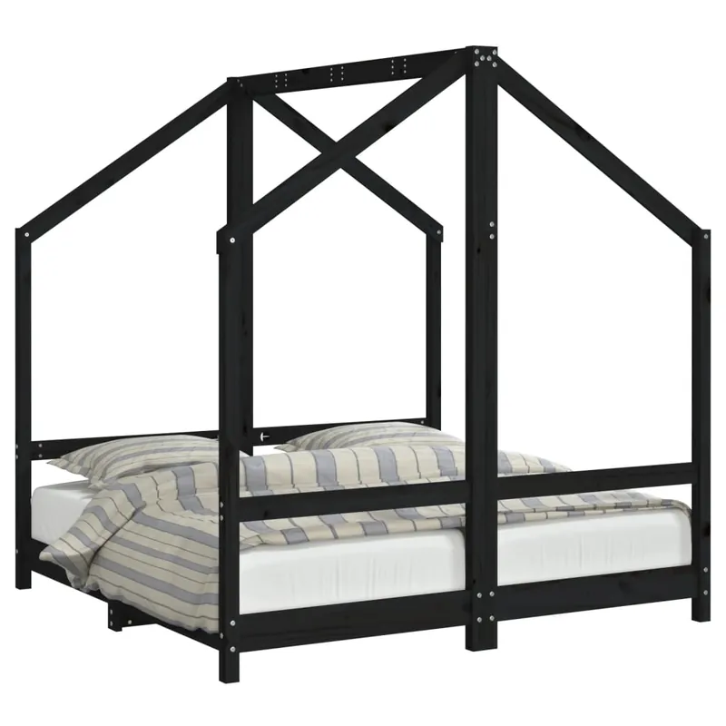 vidaXL Estructura de cama para niños madera de pino blanco 2x(70x140) - Descanso