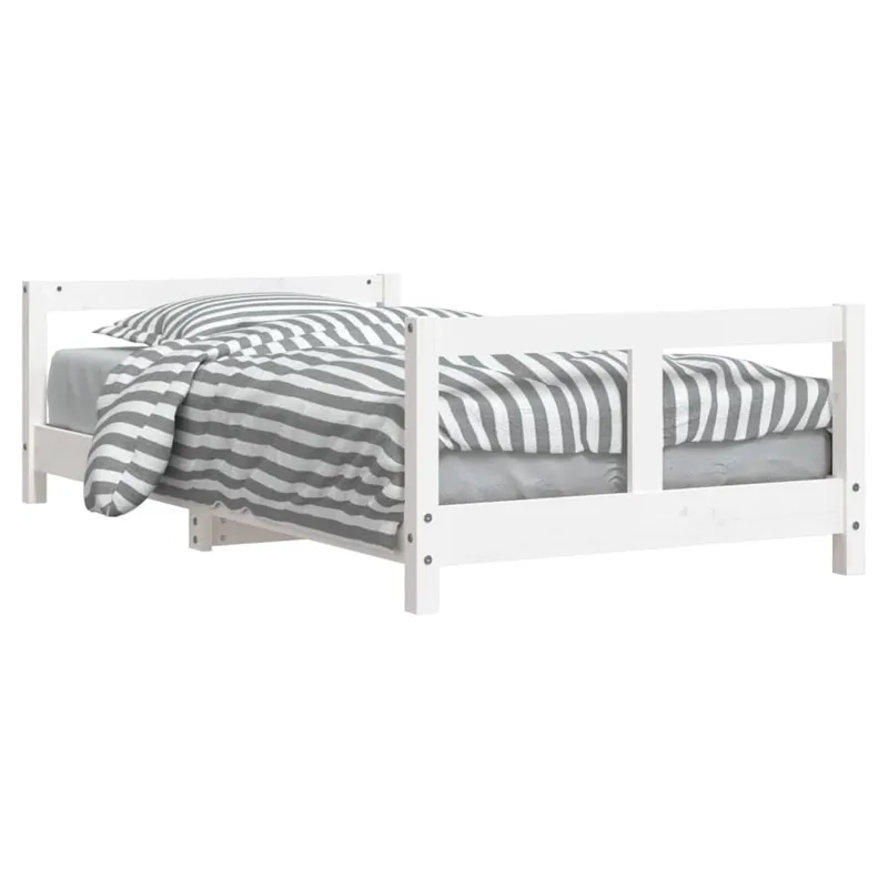 vidaXL Estructura de cama para niños madera de pino blanco 80x160 cm - Descanso