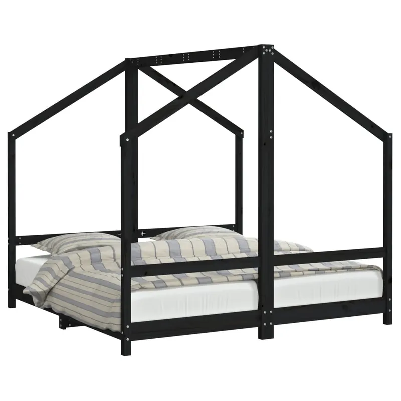 vidaXL Estructura de cama de niños madera de pino blanco 2x(80x160) cm - Descanso