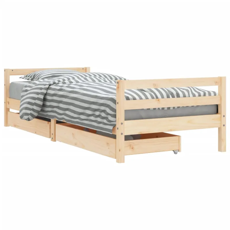 vidaXL Estructura de cama para niños con cajones madera pino 90x200 cm - Descanso