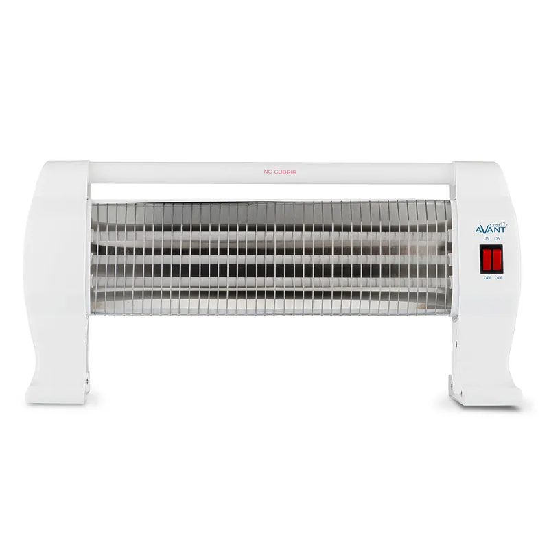 AVANT AV7552 - Estufa Eléctrica De Cuarzo con 3 Niveles De Potencia 400w, 800w Y 1200w, 3 Barras De Suelo, Interruptor Antivuelco Y Protección Térmica. Color Gris.