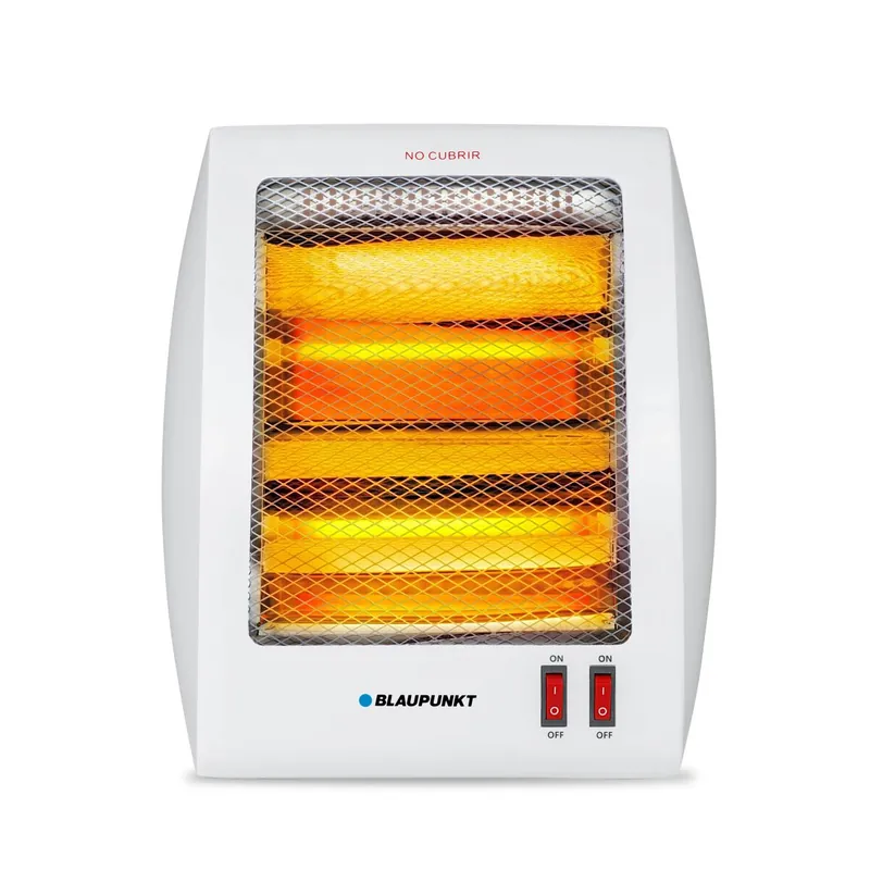 Blaupunkt BP1004 - Estufa De Cuarzo De Dos Tubos 800w 2 Niveles De Potencia: 400w - 800w. Protección Térmica, Interruptor Antivuelco.
