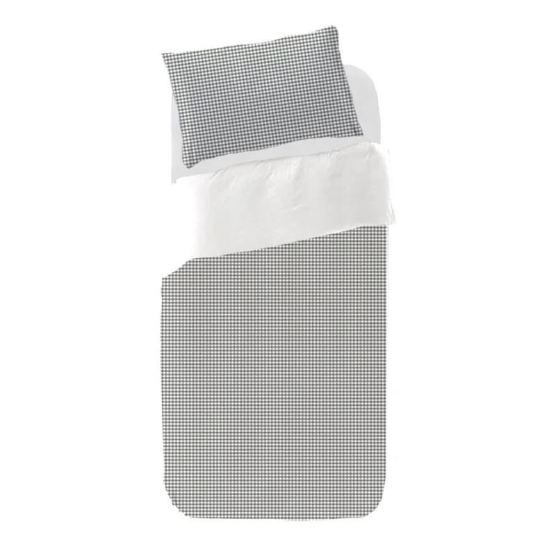 Funda nórdica Infantil Vichy - Gris - Cama90 (160X270)