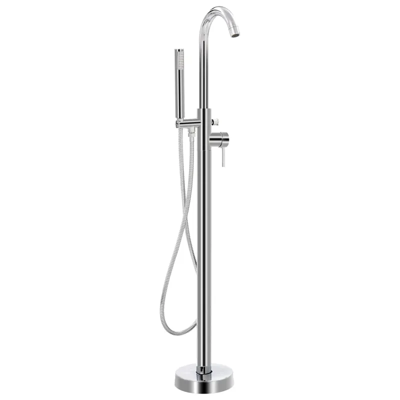 vidaXL Grifo para bañera de pie acero inoxidable 118,5 cm - Baño