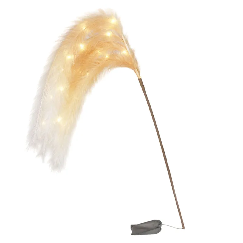 Well Home Guirnalda de Luces de Rama con Plumas de 130cm y Temporizador de 6/18 Horas - Decoración