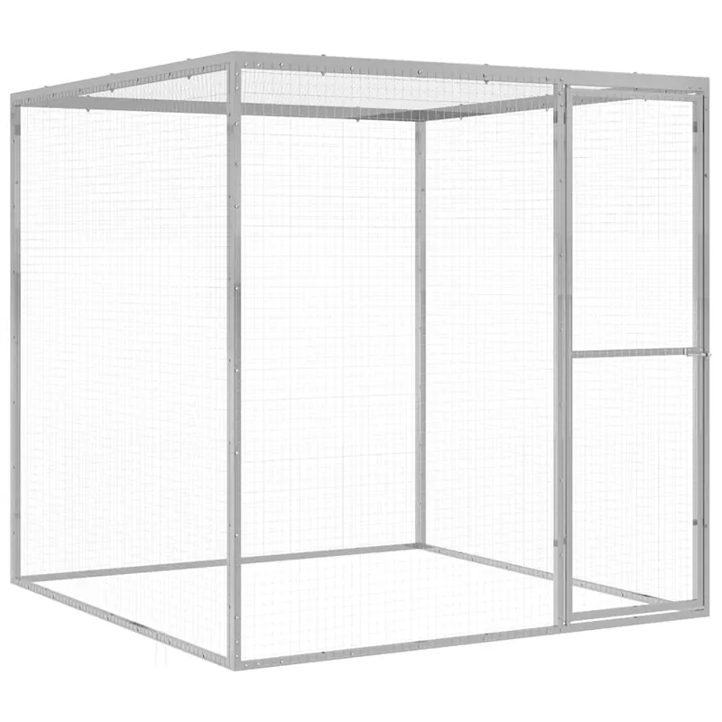 vidaXL Jaula para gatos acero galvanizado 1,5x1,5x1,5 m - Jardín