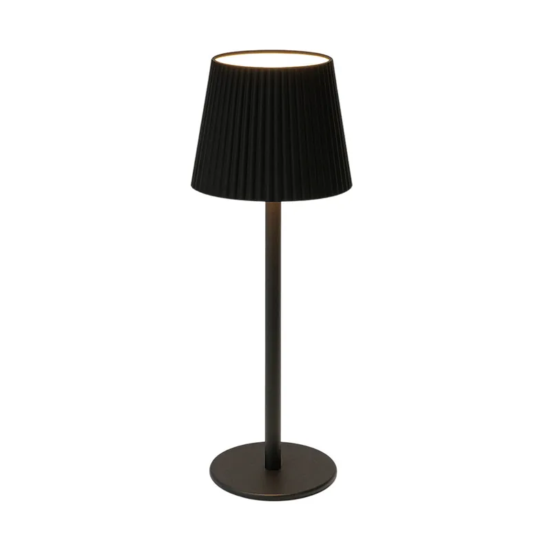 Well Home Lámpara de mesa Blanca LED Recargable con 32 Luces Blancas cálidas y 4 niveles de Brillo Ø36,2x10,5cm - Decoración