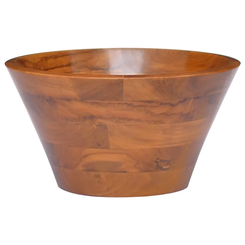 vidaXL Lavabo de madera maciza de teca Φ40x20 cm - Baño