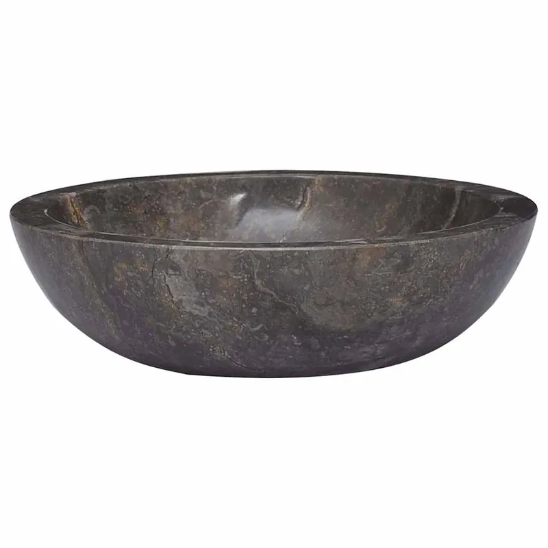 vidaXL Lavabo gris mármol Ø40x12 cm - Baño