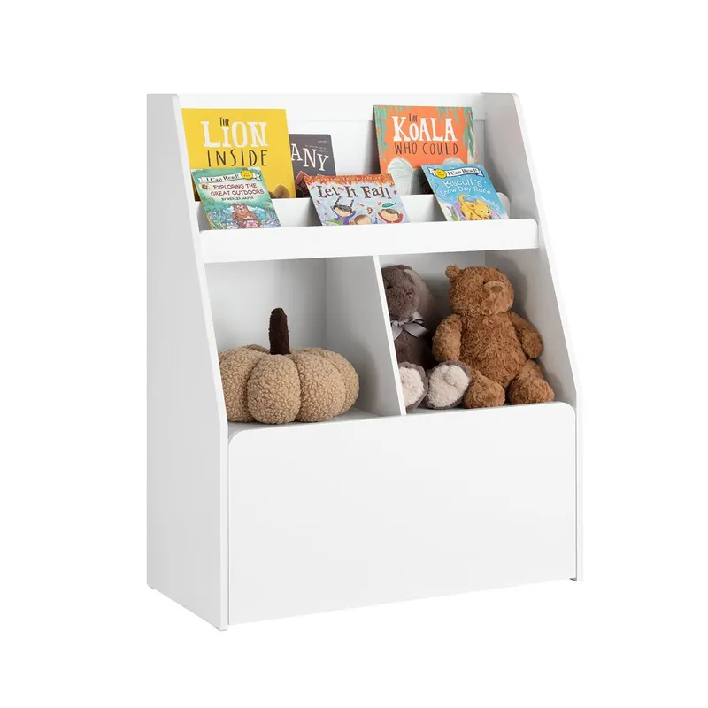 Librería para Niños con 1 Caja con Ruedas Blanco SoBuy KMB83-W