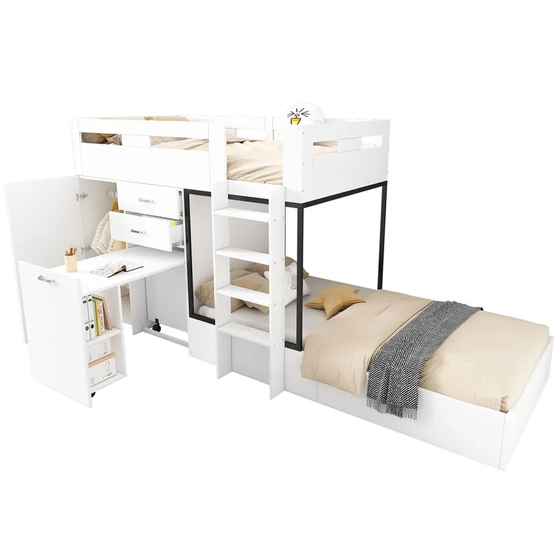 Litera infantil de mdf 90x200 cm,blanco - Descanso
