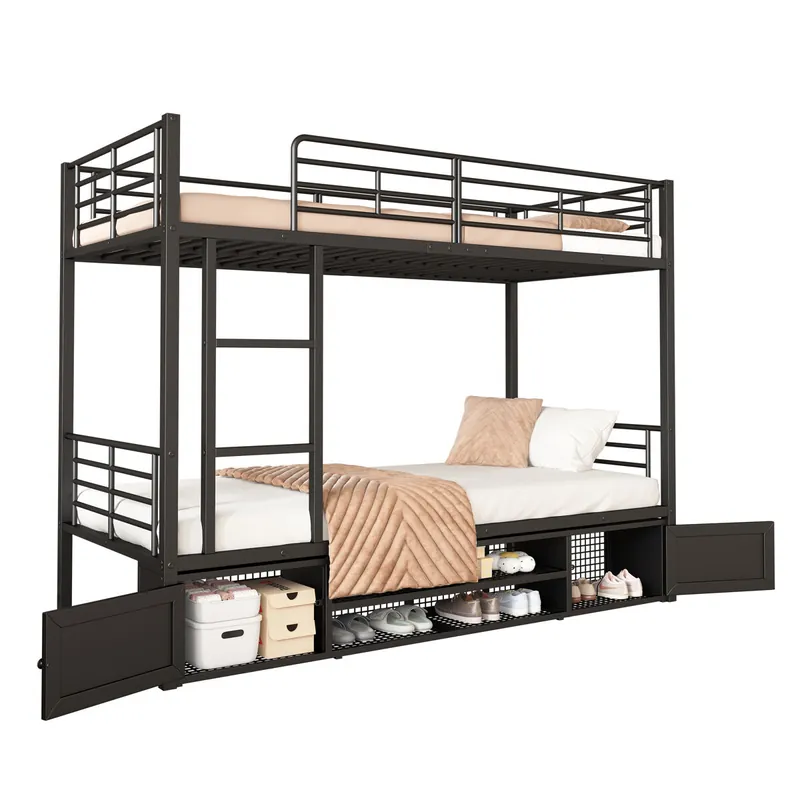 Litera infantil de metal 90x200cm,negro - Descanso