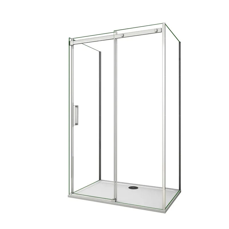 AICA Mampara de ducha corredera+dos paneles laterales,vidrio antical 8mm 800x1000x800x1950mm - Baño