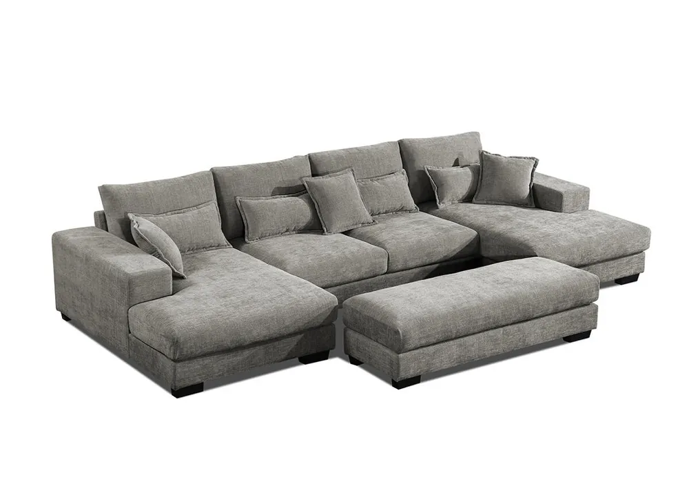 Mega Sofa Cama Chaise Longue Rinconera Kim 368cm, Beige - Sofás sillones puffs