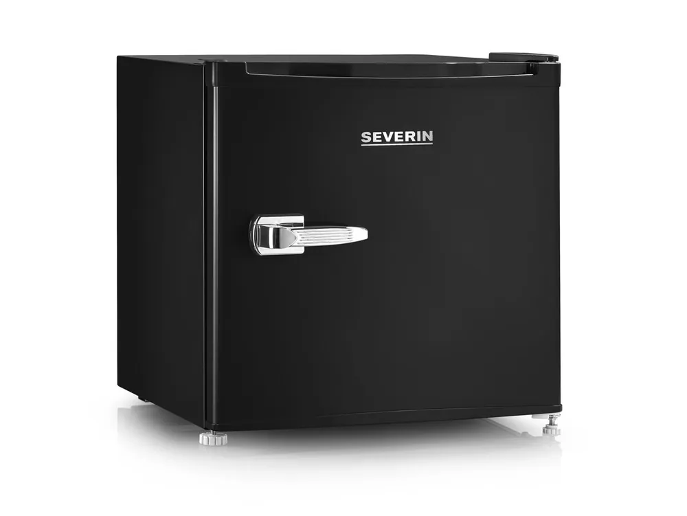 SEVERIN Mini frigorífico y congelador retro, nevera pequeña o mini congelador con regulación flexible de la temperatura, ideal para espacios pequeños, 31 litros, negro, GB 8880 - Electrodomésticos