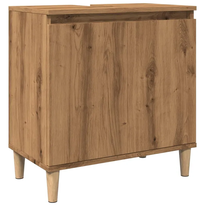vidaXL Mueble de lavabo madera de ingeniería envejecida 58x33x60 cm - Baño