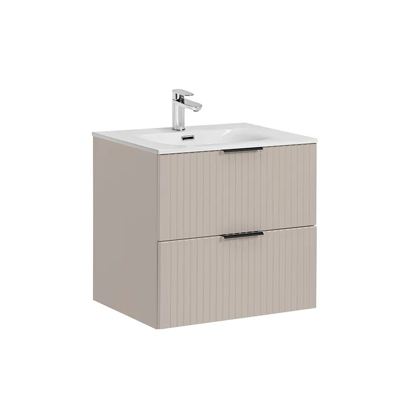 Mueble lavabo individual encastrado 60cm Adriel Blanco - Baño