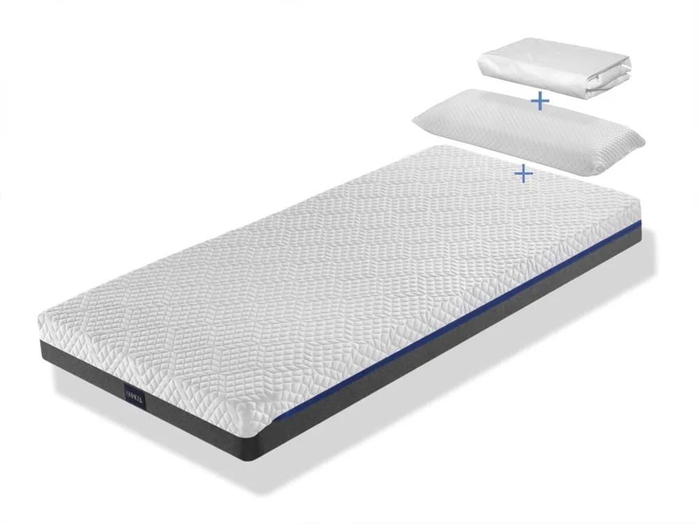 PACK 1X Colchon Viscoelástica 90X150X20 CM PLATON + 1X Almohada Visco + 1X Protector - Descanso