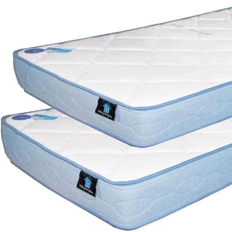 Pack de 2 Colchones Mirotengo Juveniles con Núcleo Foamflex HR, 2 Medidas (90x190 cm y 90x180 cm ) - Descanso