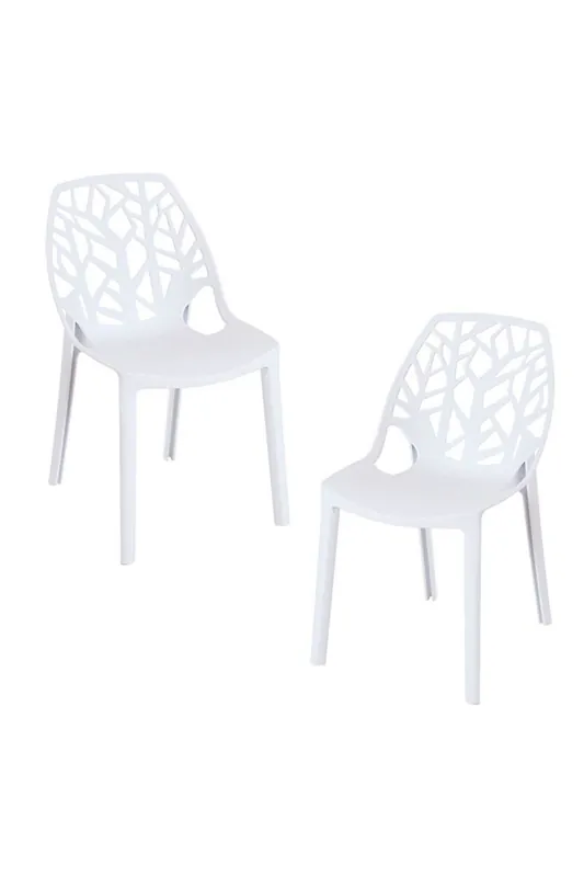 Pack 2 Sillas Hissar Polipropileno - Blanco