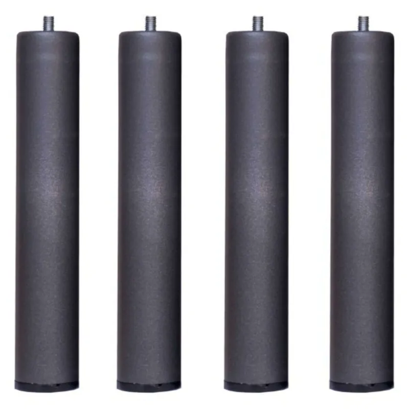 Pack 4 Patas para somier o Base tapizada cilindricas Medidas Especiales Metal - Descanso