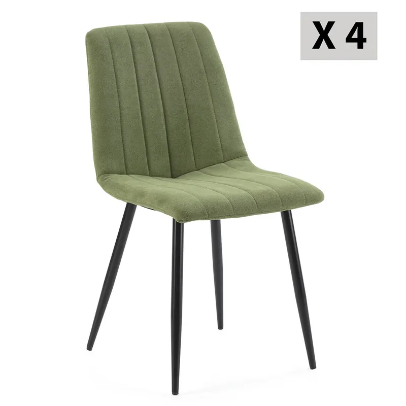 Pack 4 sillas comedor Sagi tapizadas - Muebles