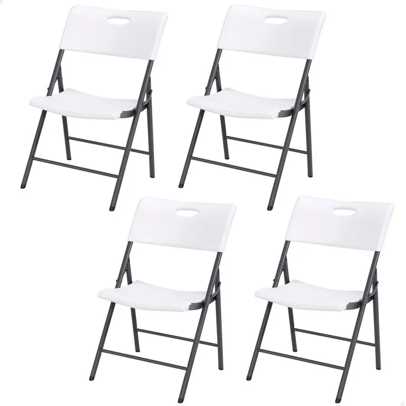 Pack 4 sillas plegables blancas LIFETIME - Jardín