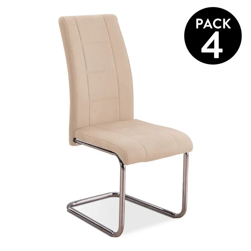 Pack 4 sillas de comedor San Gris Marengo San 44 x 100 x 61 cm - Muebles