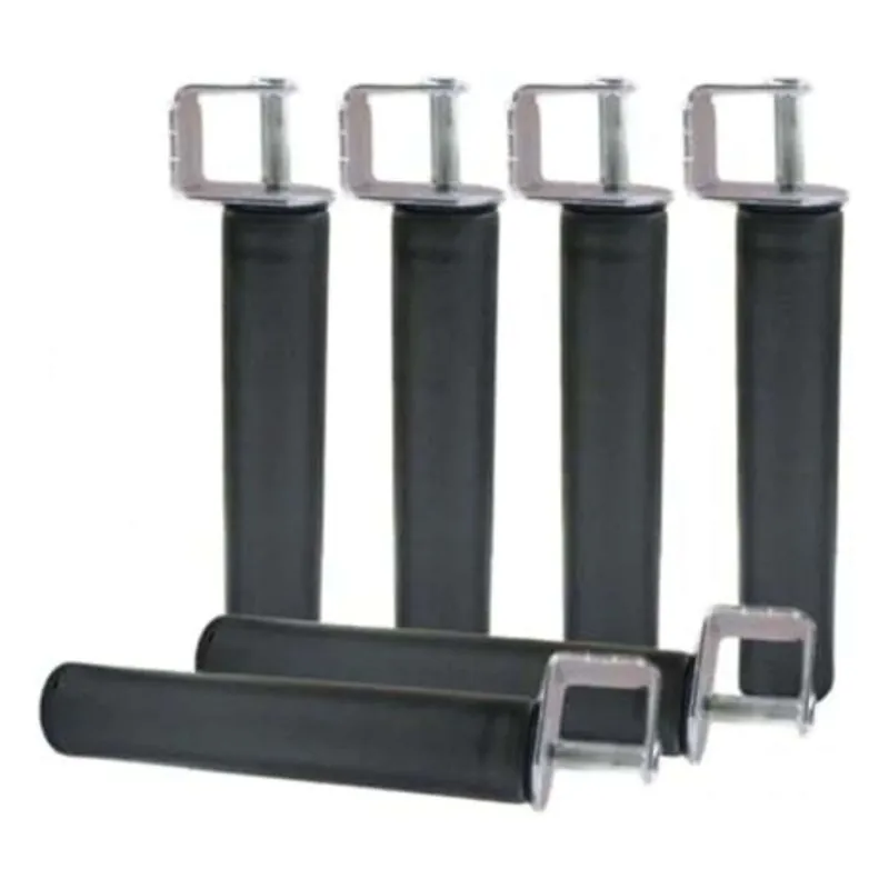Pack 6 Patas para Somier + 6 Abrazaderas con Forma Cilindrica en Metal (Compatible 30x30 mm) - Descanso