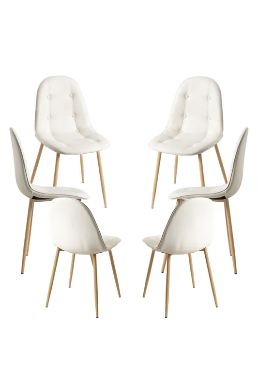 Pack 6 Sillas Plazi - Blanco