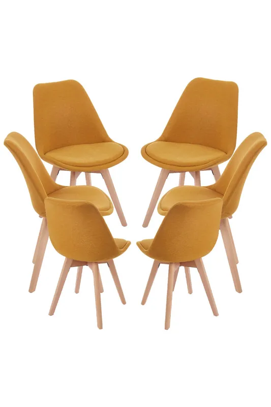Pack 6 Sillas Synk Tela - Beige