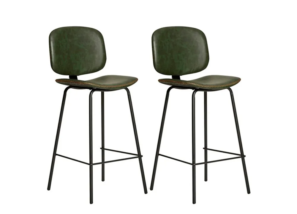 Pack de 2 taburetes altos DECO verde - Muebles