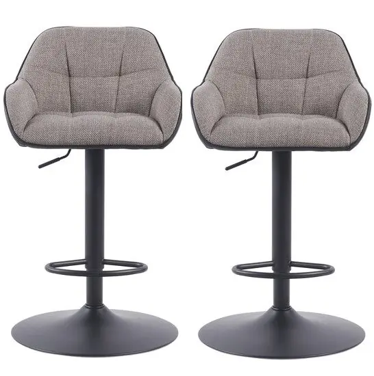 Pack de 2 taburetes ajustables MATEO gris - Muebles