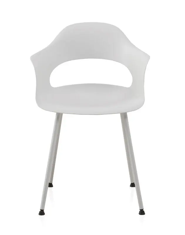 Pack De 4 Sillas De Pp Blancas Con Patas De Metal - Muebles