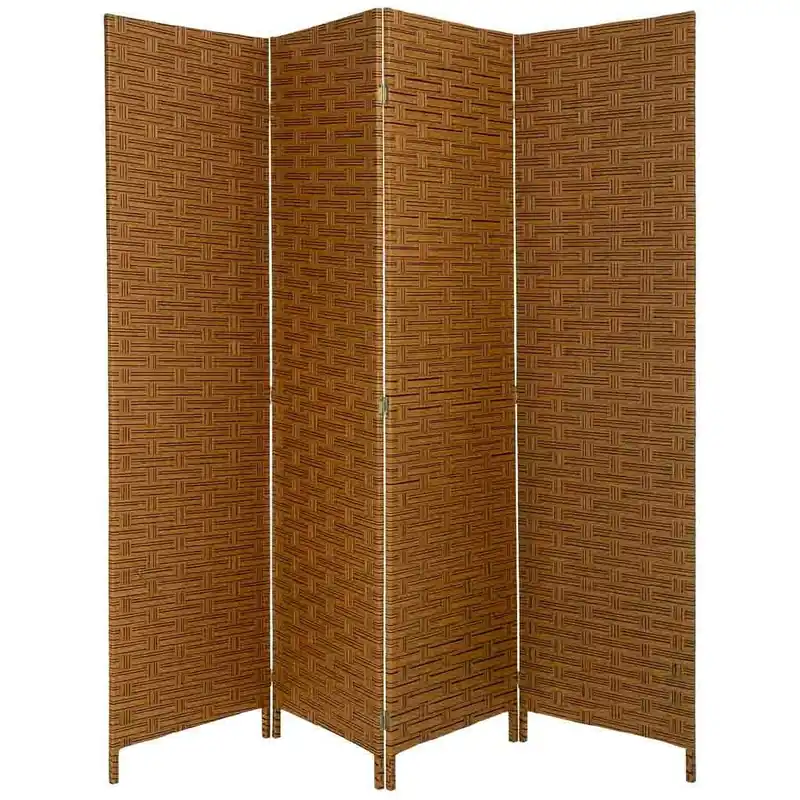 Biombo de papel trenzado 4 hojas 50(x4)x3x180h cm - Decoración