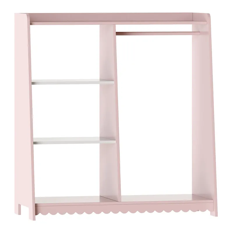 Perchero burro infantil Vestnes 90x80x38 cm - Rosa/Blanco [en.casa]
