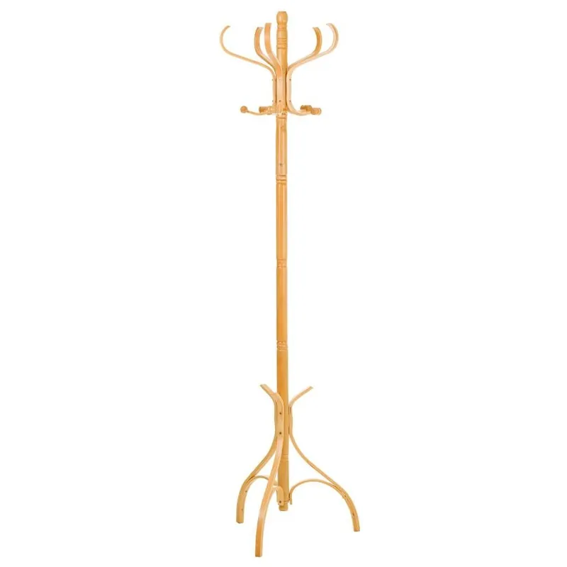 Kit perchero pie madera lac miel 45x45x182h cm - Decoración